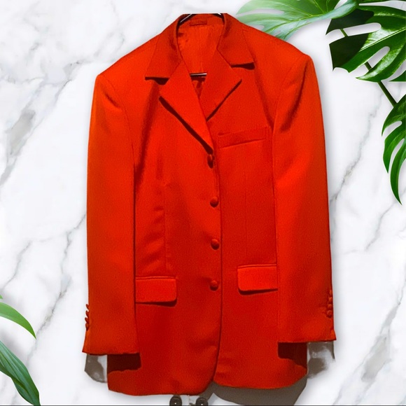 Xero Jackets & Blazers - Oversized red blazer with shoulder pads♥️
